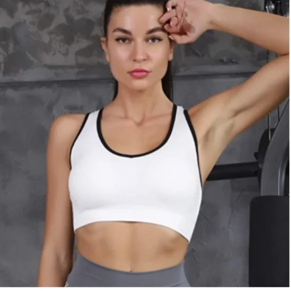 Seamless Small Padded Strappy Sports Bra Yoga Fitness Running Sportswear top - Picture 10 of 13